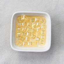 72pcs AB Color Faceted Sugar Cube Acrylic Beads, Iridescent Multi-Cut Square Straight Hole Beads For Diy Bracelets Keychains Handmade Craft Supplies - Multicolor - View 17