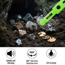 Hot Sell High-Sensitivity Metal Detector Pinpointer With LED - 360° Search, Golden & Treasure Finder Probe With Holster For Outdoor Hunting And Detecting - Battery Not Included - 綠色 - 查看 1