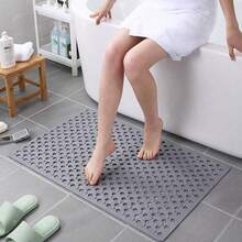 1pc Non-Slip Bathroom Mat With Suction Cups, Round Hollow Design And Massage Rings, Quick Drainage, Suitable For Shower Room, Hotel Bathroom, Toilet And Bathtub, Back To School Essential, Great Gift Choice - Non-slip Massage Mat - View 9