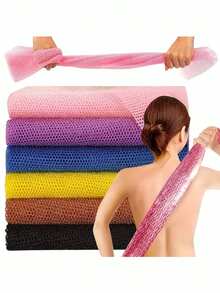 Bath Sponge, Colorful Neutral Bath Scrubbing Cloth, Extra Wide Long Body Scrubbing Cloth, Home Shower Accessory - Textured Surface, Durable Fabric Material, High-Quality Bathing Tool - View 3