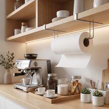 KIWI Grey 34.5cm Kitchen Roll Holder For Hanging On Shelf Or Cabinet Door, Anti-Corrosion Metal Kitchen Paper Holder, Compact Organizer For Kitchen And Pantry - 掛灰 - 查看 6