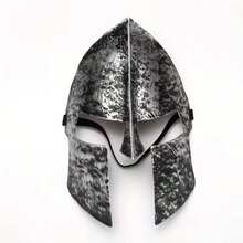 1pc 2 Styles Cool Warrior Half Face Mask | Gold & Black, Ideal For Halloween, Christmas Cosplay, Bar Club Party, Stage Performance And Photography Props - Sparta - View 3