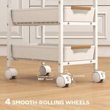 5-Tier Storage Trolley On Wheels - White - T0001-01-3571 - View 8