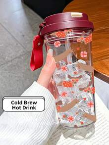 1 Stück/5 Stücke 500ml süßer Dackel-Themen-Reisebecher, 500ml Kunststoffbecher mit Strohhalm und Schlüsselband, auslaufsicherer Klappdeckel, Kaltbrüh-Heißgetränk-Eiskaffee-Wasserbecher, geeignet für Hundeliebhaber zum täglichen Gebrauch - Mehrfarbiger Dackel - Übersicht 13