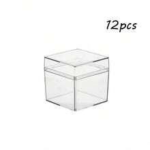 20pcs Transparent Lid Gift Boxes, Matching Gift Packaging Empty Boxes, Square Storage Jewelry Display Boxes, Multi-Functional Jewelry Storage Boxes Suitable For Accessories, Food And Candy Home Display - 5*5*5cm - View 18