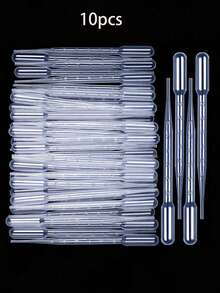1/10/20/50 Plastic 3-Milliliter Pipettes With Graduations, With Markings, Disposable Essential Oil Droppers, Suitable For Cosmetic Tools. - Clear - View 9