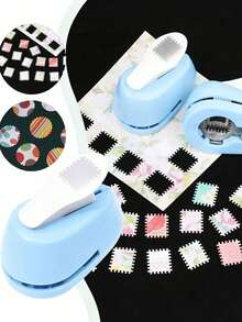 Stamp-Shaped Paper Punch, Cute Handheld Stamp Cutter, Suitable For Scrapbooking, Planner, Card Making, Creative DIY Stationery Tool, Applicable To Bullet Journal, Planner, Junk Journal, Photo Album, School Office Supplies, Gift For Craft Enthusiasts - Stamp Embossing Machine - View 5