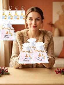 30/15/3pcs Diwali Gift Set, Including Candle Keychain, Hug Card "Happy Diwali", Festive Commemorative Gift, Suitable For Family Gatherings And Party Decorations, Commemorative Gifts, And Themed Party Thank-You Gifts. - Multicolor - View 8