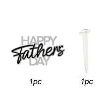 1pc/3pcs Acrylic "Happy Father's Day" And "Happy Father's Birthday" Cake Topper Set - Gold/Black/Blue/Silver "World's Best Dad" Cake Decoration For Men's Birthday And Father's Day Party Supplies - Multicolor - View 22