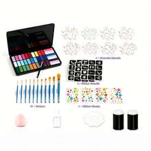 33 Colors High Saturation Watercolor Paint Set Suitable For Rainbow Carnival, Halloween, Christmas, Holiday Party, Carnival, Party Gathering, Learning Supplies, Office Supplies - Sets - View 6