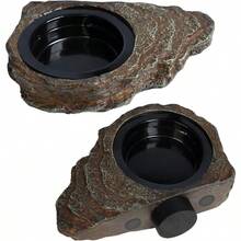 Magnetic Gecko Feeding Ledge, Reptile Food Dish With 3PCS Feeding Cups Crested Gecko Feeder Ledge Bowl Chameleon Bearded Accessories - Style D - View 5