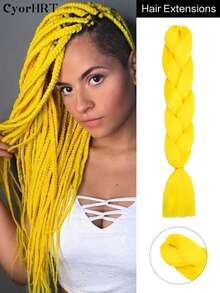 24 Inch High Temperature Synthetic Braiding Hair Bundles, Suitable For Braiding, Colors Include Light Brown, Platinum Blonde, Gray, Black, Brown Gradient, Multicolor, Fashion Braiding Hair Extensions, Suitable For Daily, Party, Cosplay, Music Festival And More - Multicolor - View 28