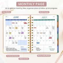 2027 English Calendar Book With 5 Stickers, 320-Page Thick Weekly Planner, PU Cover, Inner Pages Include Personal Information, 2027 Calendar, Monthly Plan, Weekly Plan, 365-Day Daily Plan, Suitable For Christmas, Thanksgiving, Birthday Small Gifts - One Size Fits All - View 4