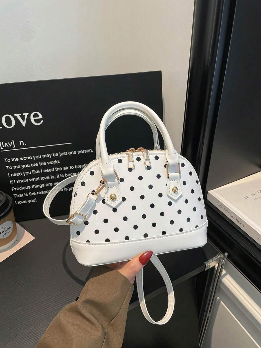 Vintage Shell Handbag Beautiful Women's Perfect Shoulder Bag - White - View 1