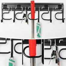 Metal Garage Organizer Wall Mount, 4 Pack Garden Organizer With Extension Cord Straps, Garage Organization Hooks And Hangers Shed, Yard Storage, Wall Holder Hanging Broom Mop - Multicolor - View 7