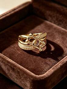Fashionable Shiny Horseshoe Buckle Ring, Multi-Functional Adjustable Open Ring For Women, Suitable For Daily Wear, Valentine's Day, Wedding Season - Horseshoe Ring - View 7
