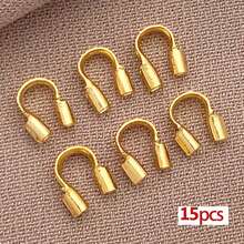 50pcs 18K Gold Plated Brass Metal Wire Protectors U-Shaped Wire Guards, For Jewelry Making, Earrings, Bracelets, Necklaces DIY Handmade Accessories - Multicolor - View 15