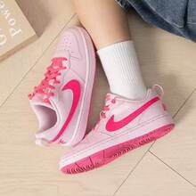 Nike New Court Borough 大童平底低筒百搭休閒運動鞋 - 粉色 - 查看 3