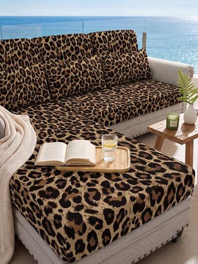 1 buah Sarung Sofa Sutra Susu Bermotif, Elastisitas Tinggi, Tahan Debu, Dapat Dicuci, Cocok untuk Semua Musim, Dapat Digunakan untuk Teras, Taman, Tepi Kolam Renang, dan Berbagai Acara, Dijual Satuan, Motif Leopard Klasik, Tahan Kotoran, Sarung Sofa, Pelindung Cocok untuk Sofa 1/2/3/4 Dudukan