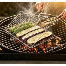 High-Quality Stainless Steel Grill With Thickened, Fine Mesh, Foldable And Detachable Handle, Available In Multiple Sizes, Durable And Suitable For Grilling All Types Of Food. - 150450 - View 3