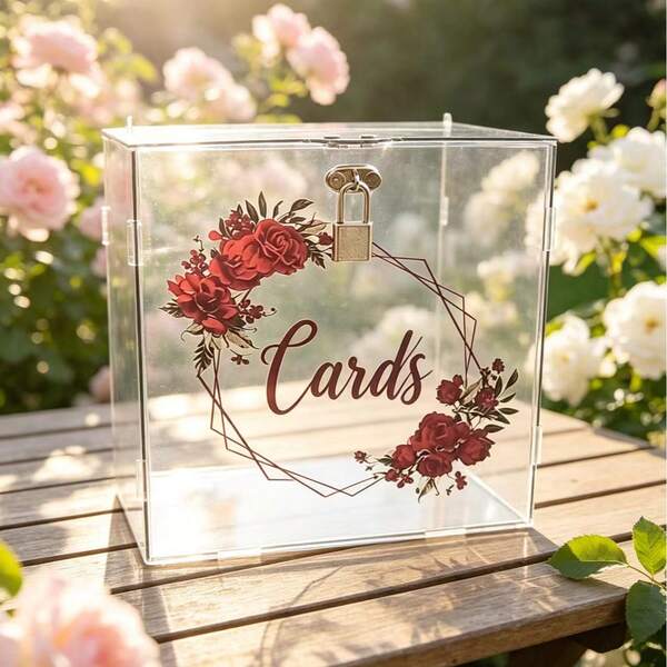 [Premium Personalizado] Caja para Tarjetas, Elegante Boda, Aniversario, Caja de Regalo de Graduación - Almacena de Forma Segura Tarjetas, Coleccionables - Adecuado para el Hogar, Oficina, Eventos - Regalo de Agradecimiento Personalizado, Decoración del Hogar, Recuerdo Romántico, Artesanía de Alta Gama, Caja de Almacenamiento de Coleccionables, Organizador de Eventos