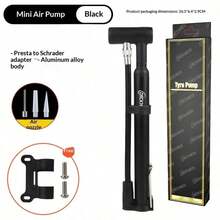 1 Buah Pompa Sepeda Mini Multifungsi Portabel Tekanan Tinggi dengan Kaki Lipat, Desain Genggam Ergonomis, Selang Berputar untuk Ban Katup Amerika dan Prancis - MultiWarna - View 13