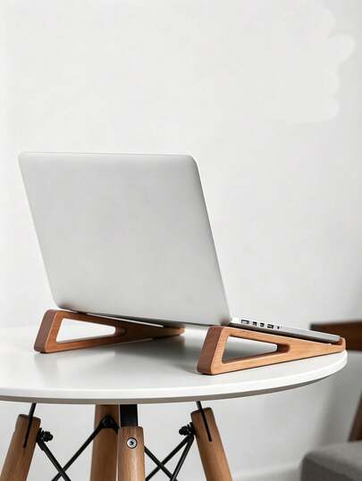Wooden Laptop Desk Stand, Portable Detachable Walnut Wood Laptop Riser, 12° Ergonomic Laptop Stand With Ventilation And Heat Dissipation, Foldable, Suitable For All Laptops