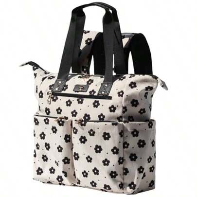 ESVAN Bolsa de Pañales Totepack Mochila 2 en 1 para Mujeres Multifuncional Gran Capacidad con Bolsillos Aislados Viaje Multifuncional