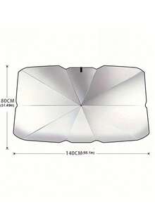 Foldable Car Sunshade ,Ultra Compact With Storage Bag, No Space Wasted, Keeps Car Cool In Minutes,Suitable For Small To Large Vehicles, Truck & Business Car,Quick Install - A - View 2