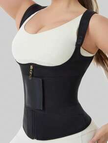 1pc Women's Waist Trainer, Waist Trimmer, Sports Waist Belt - Black - View 3