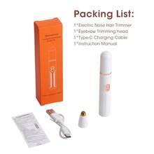 Hailicare 2-In-1 Electric Nose & Eyebrow Trimmer, Type-C Rechargeable, Portable Grooming Gift, Unisex - View 10