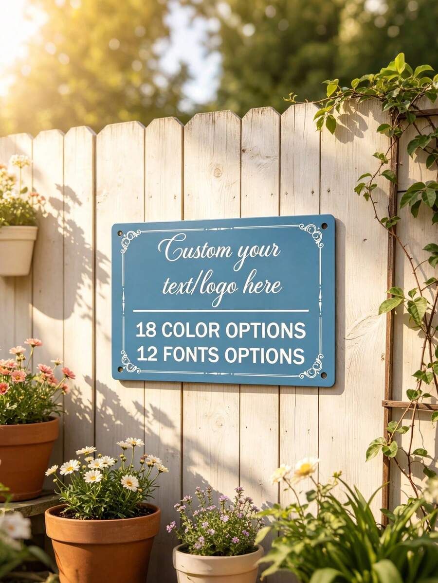 2D Flat - [Custom] Personalized Metal Decorative Plaque - Galvanized Steel Material, For Decoration, 30X20Cm Custom Material, Text And Slogan Wall Decor, Suitable For Installation On Walls, Rooms, Doors, Patios