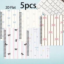 5pcs A5 Bow Theme Spiral Bound Notebooks, Suitable For Daily Office Use, With Easy-Tear Bow Cover, Applicable For Any Holiday, Women's Stationery, Back To School, School Supplies - 5PCS - View 7