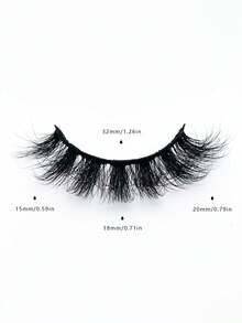 Ciglia finte a striscia in finta pelliccia di visone soffice, ciglia finte drammatiche e vaporose con effetto incrociato, ciglia glamour morbide e piene per il trucco da festa, ciglia finte riutilizzabili e facili da applicare - nero - Visualizzare 3