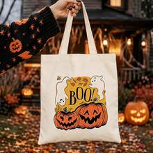 1/5/10pcs Cute Pumpkin Ghost Skeleton Bat Spider Black Cat Little Devil Lantern Pattern Halloween Theme Reusable Fabric Tote Shopping Bags Trick Or Treat Bags, Small Batch Multi-Piece Set Trick Or Treat Bags Storage Bags, Essential Halloween Shopping Gift Packaging Bags, Suitable For Christmas Decoration Indoor Outdoor Yard Garden Lawn Entrance Small Gifts, Essential Halloween Party Small Gift Storage Bags Gift Bags - Multicolor - View 28