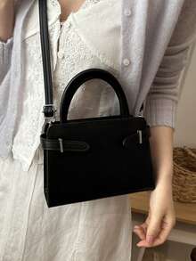 BAILEE Stylish, Minimalist, Solid-Colored Women's Handbag With Adjustable Strap Design And Detachable Shoulder Strap. Perfect For Party Outfits And As A Gift - Multicolor - View 4