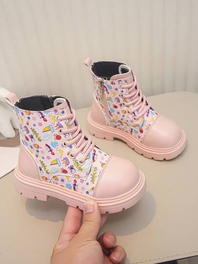 1 Pasang Sepatu Bot PU Elastis Lucu dan Modis untuk Anak-anak Unisex, Sepatu Bot Luar Ruangan Hangat untuk Musim Gugur/Dingin, Sepatu Bot Kasual untuk Bayi dan Balita, Sepatu Bot Sepanjang Musim