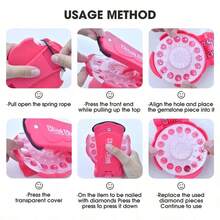 DIY 髮飾寶石與水鑽套組-亮麗髮型造型工具,適合女性的完美聖誕禮物,免加熱造型工具,為頭髮增添閃耀光澤,易於使用,適用於頭髮,理想的派對或節日送禮選擇 - 壓花套裝 - 查看 5