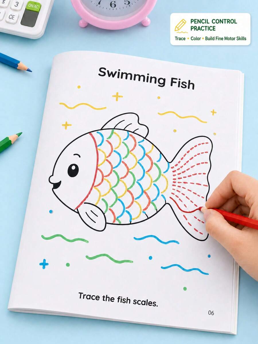 Children's Fun Animal Line Coloring Book, Early Education Educational Pen Control Training Workbook, Back To School Season Drawing Learning Aid, Teacher Classroom Reward, Animal Cognition Improvement A5 Notebook - 彩色 - 查看 1