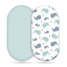 2pcs Elastic Soft Fitted Baby Bed Sheet Set, Universal Fit For Crib, Bassinet, Moses Basket, Oval/Rectangular Mattress/Pad, Baby Shower Gift - Multicolor - View 11