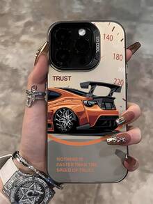 1 pieza Funda de teléfono con eslogan en inglés y velocímetro de coche deportivo, cubierta protectora a prueba de golpes con estilo de carreras y moda fresca, adecuada para iPhone 17/16/11/13 Pro/15 Pro/15/13 Pro Max/14/13/12, compatible con Samsung Galaxy A56 5G/A26 5G/A55 5G/S25/S25 Plus/S25 Ultra/S24/S23/S22 - Gris - Ver 4