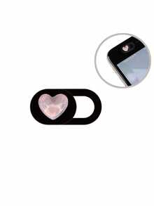 1/3/6pcs Pink Heart-Shaped Camera Cover Slide, Waterproof Shockproof Scratch-Resistant Full Coverage For Phone And Computer Lens - Pink - View 8