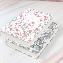 [Vintage Floral Notebook]1pc Vintage Floral Gold Foil Hardcover Notebook, 320 Pages, College Ruled, Handmade Scrapbook, Creative Sketchbook, Suitable For Journaling, Ideal Gift For New Year And Christmas - A - View 2