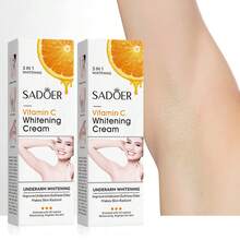 SADOER 1件維生素C腋下美白霜，去除腋下暗沉，深層滋潤，均勻膚色，適用於腋下、膝蓋及其他部位，含甘油和維生素C，淡化暗沉，保濕平滑美白身體乳液 - 多款 - 查看 11