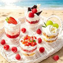 Mini 60ml Dessert Cups (Tasting Cups, Small Size, Slightly Thinner. Please Confirm Before Purchase!) - Perfect For Pudding And Appetizers - Ideal For Weddings, Parties And Events, Hand Wash Only, Event Tableware, Reusable Cups, Dessert Cups - Clear - View 3