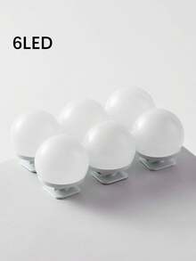 1件 4/6/8/10/12/14 LED 化妝鏡燈,USB供電,3色照明,觸控調光控制,附顏色設定、觸控調光與360°旋轉功能,適合化妝室、更衣室或臥室 - 暖白光 - 查看 12
