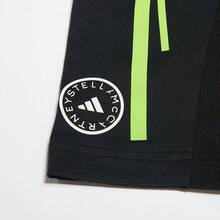 Adidas Women's Comfortable Running Sports Crew Neck Short Sleeve T-Shirt Spring Summer IZ0169 - Black/Semi-fluorescent Green - View 4