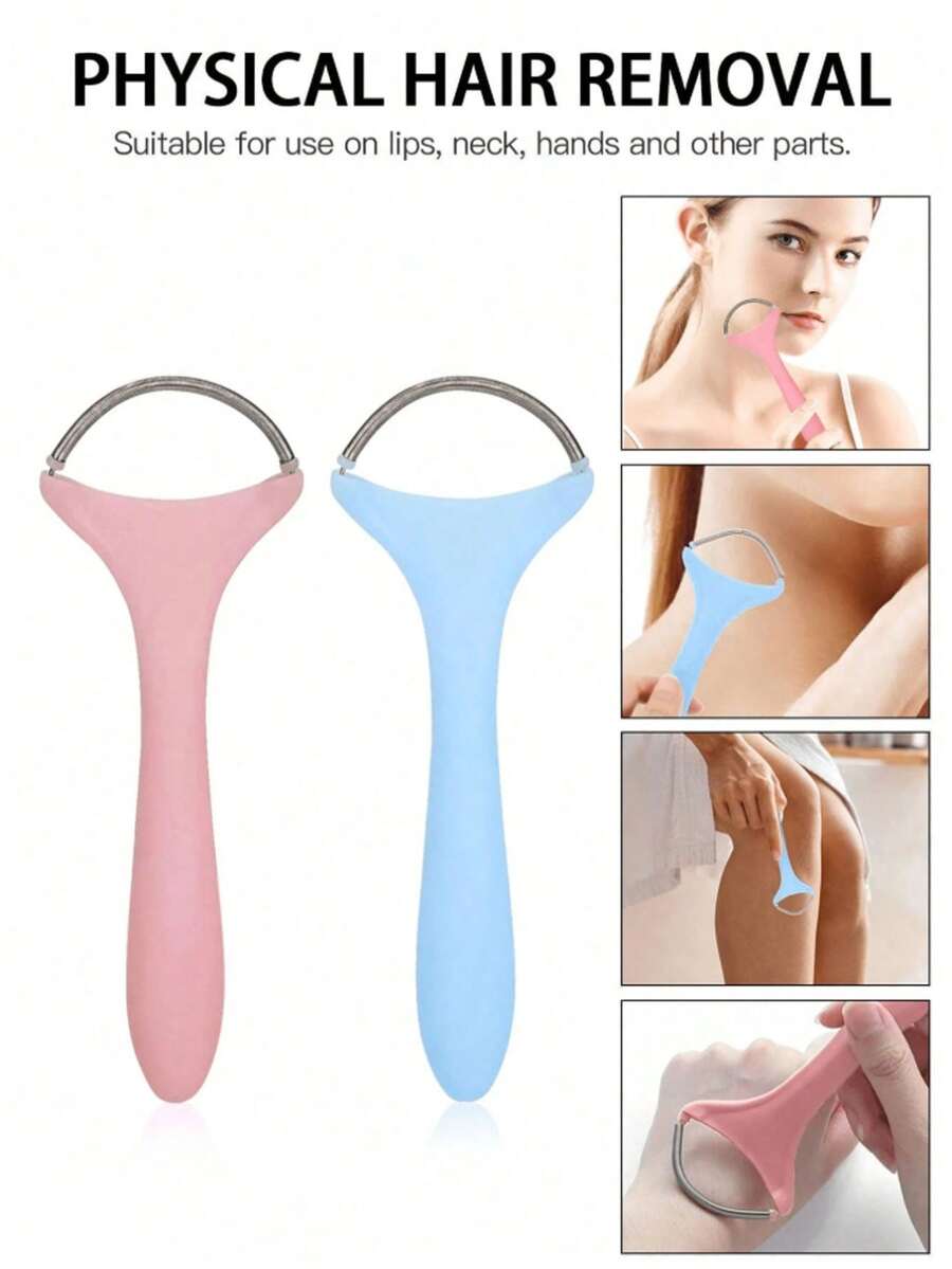 1/3pcs Stainless Steel Spring Women's Portable Threaded Facial Hair Removal Tool, Suitable For Removing Excess Hair On Upper Lip, Chin, Cheeks And Eyebrows, Using Gentle And Effective Spring Technology, A Beauty Makeup Tool For Women - Multicolor - View 1