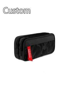 Personalized Double-Layer Pencil Case, Customizable Text Stationery Storage Pouch With Name, Large Capacity Pencil Box For School And Office, Back To School - Multicolor - View 12