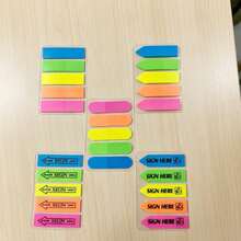 5pcs Colorful Fluorescent Index Tabs Cartoon Animal Letter Number Page Divider PET Writable Sticky Notes Notebook Classification Labels Bookmark Indicator Stickers Student Stationery Back To School Essentials - one-size - View 17